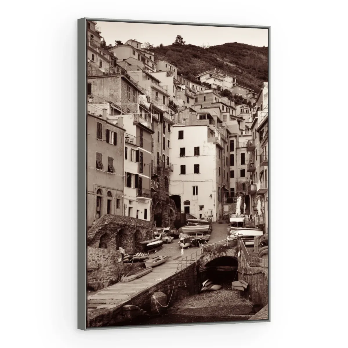 Quadro Decorativo Canvas Vilarejo Sépia - CI0014