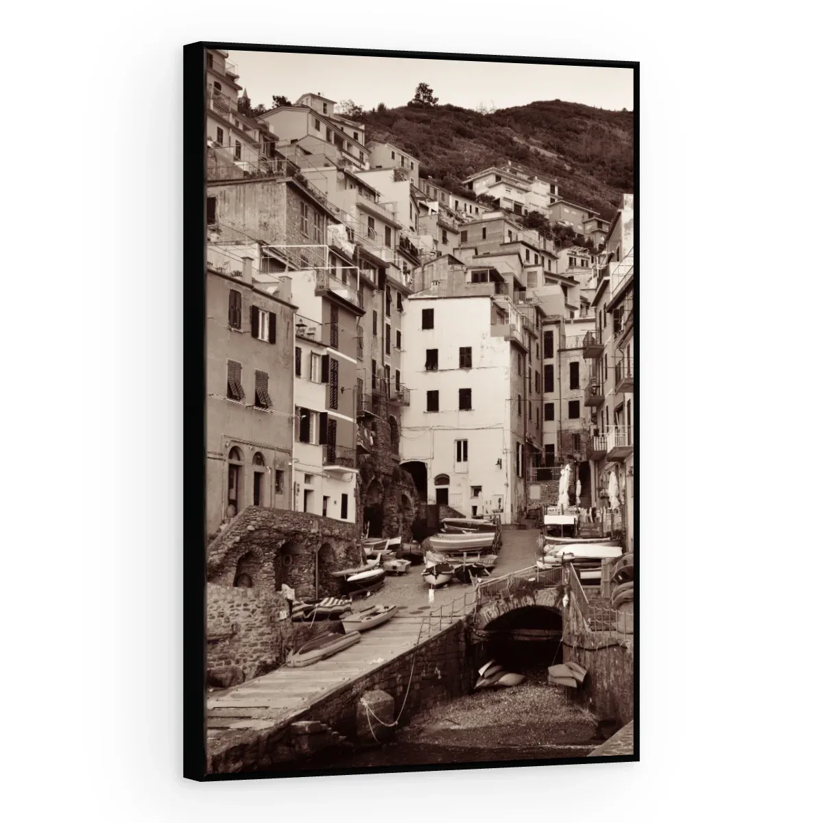 Quadro Decorativo Canvas Vilarejo Sépia - CI0014