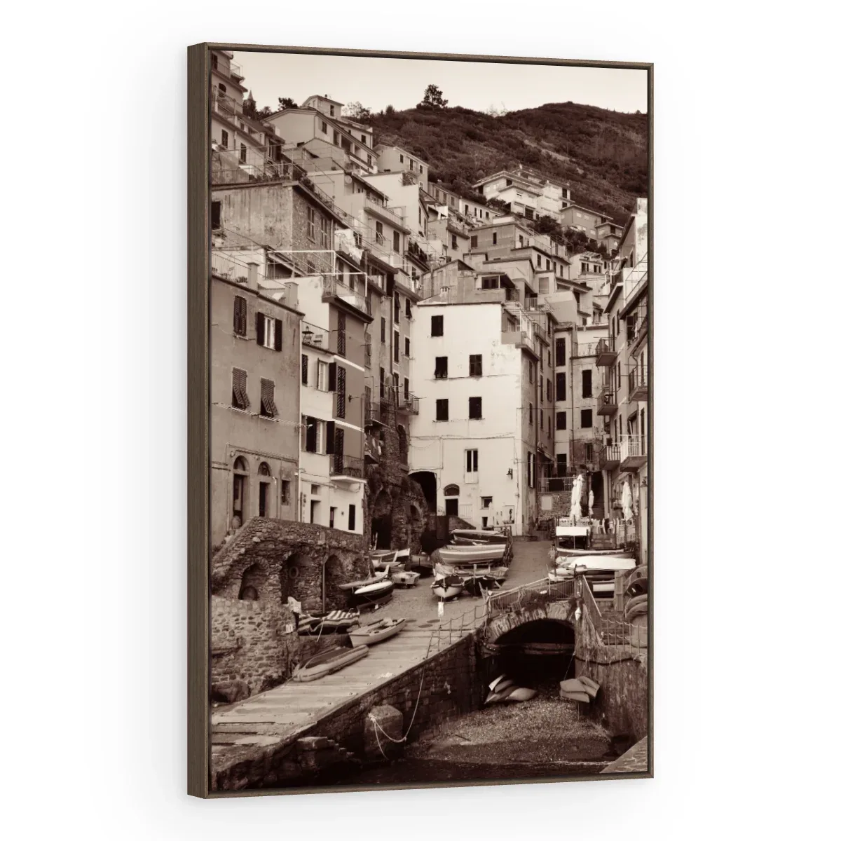 Quadro Decorativo Canvas Vilarejo Sépia - CI0014