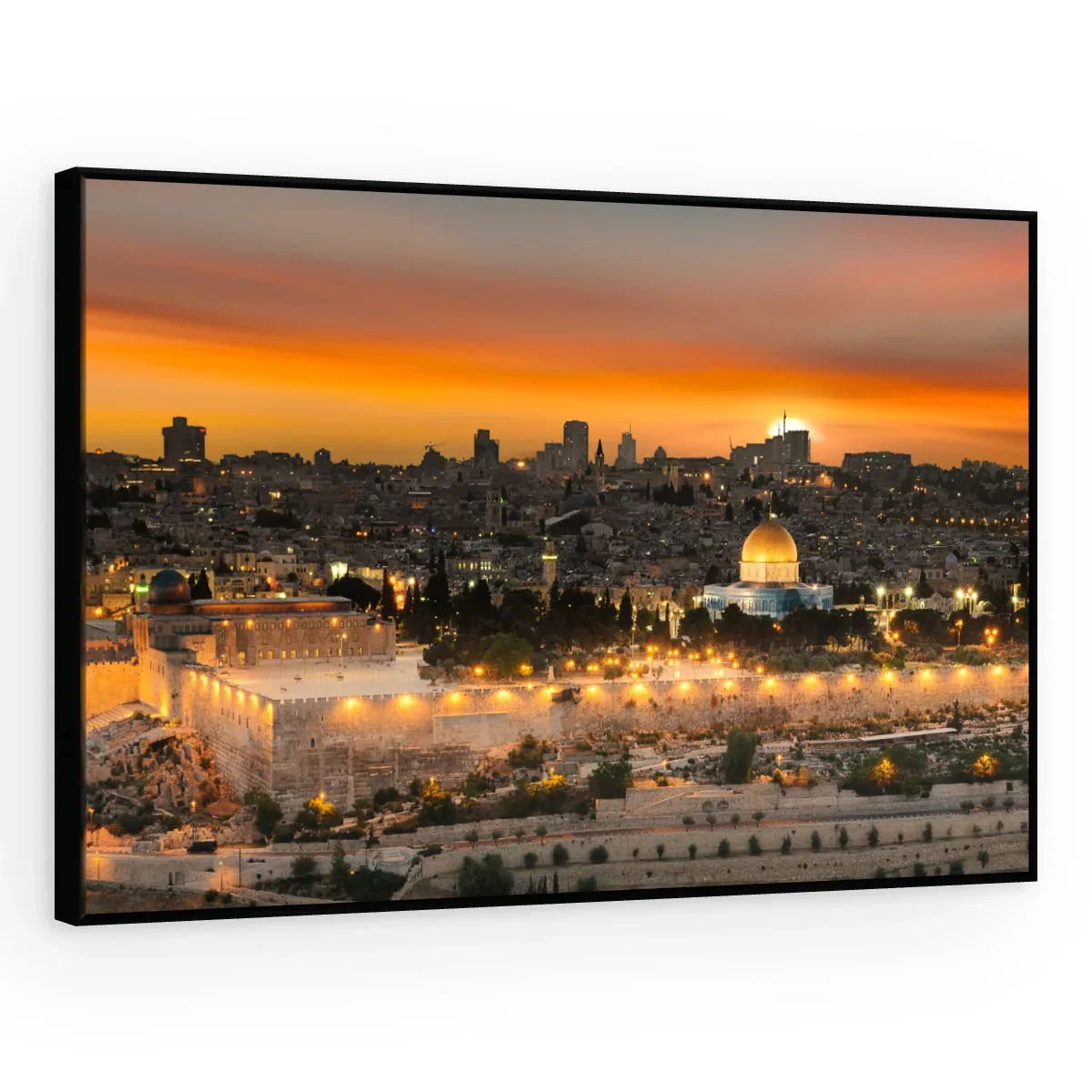 Quadro Decorativo Canvas Jerusalém Dourada - CI0018