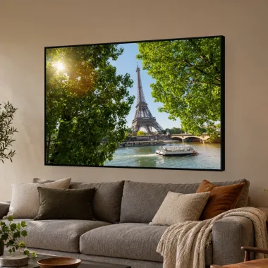 Quadro Decorativo Canvas Eiffel Verdejante - CI0021