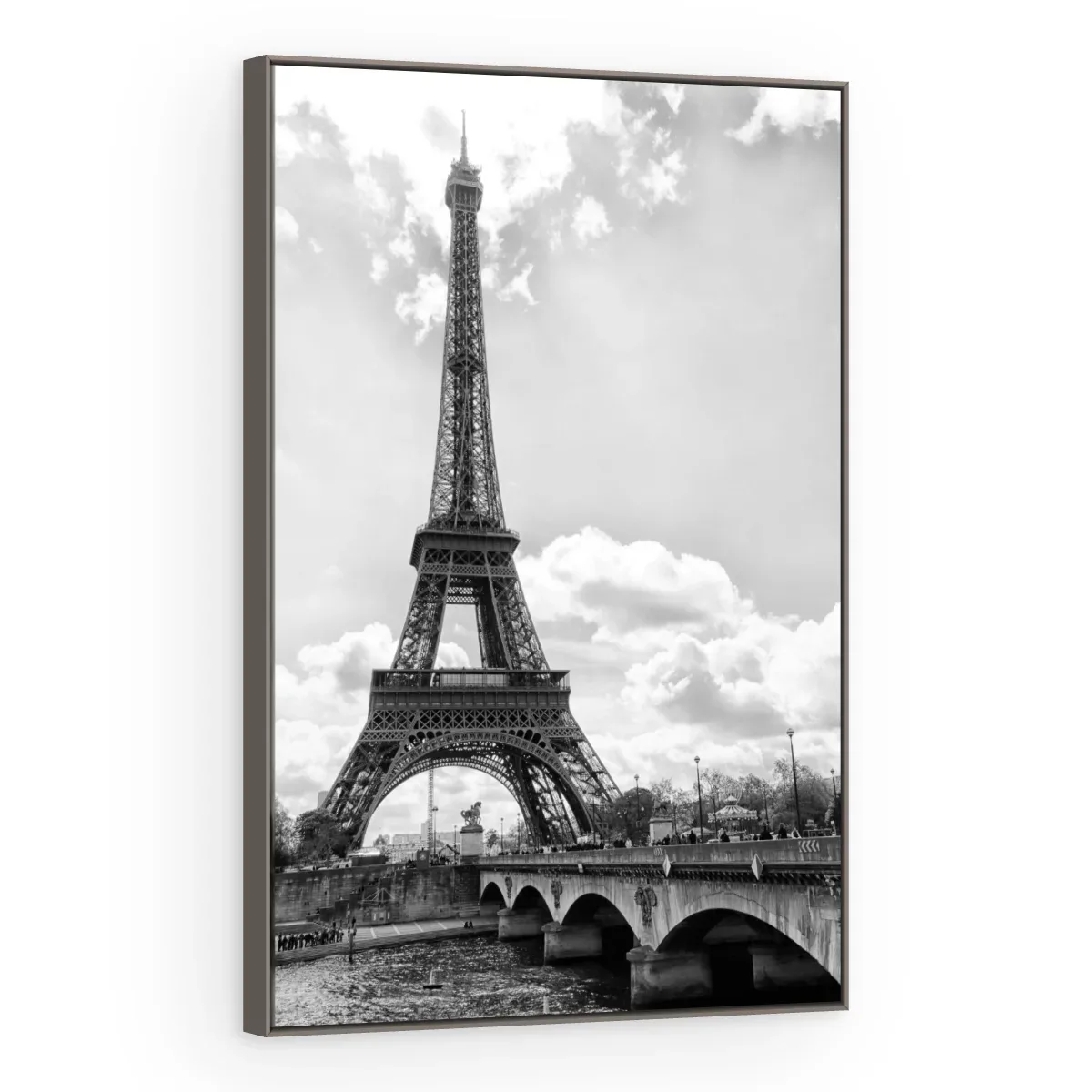 Quadro Decorativo Canvas Eiffel Monocromática - CI0022