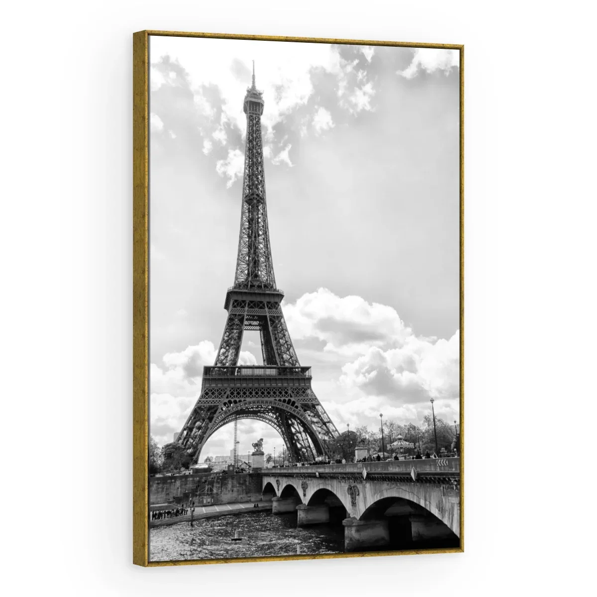 Quadro Decorativo Canvas Eiffel Monocromática - CI0022