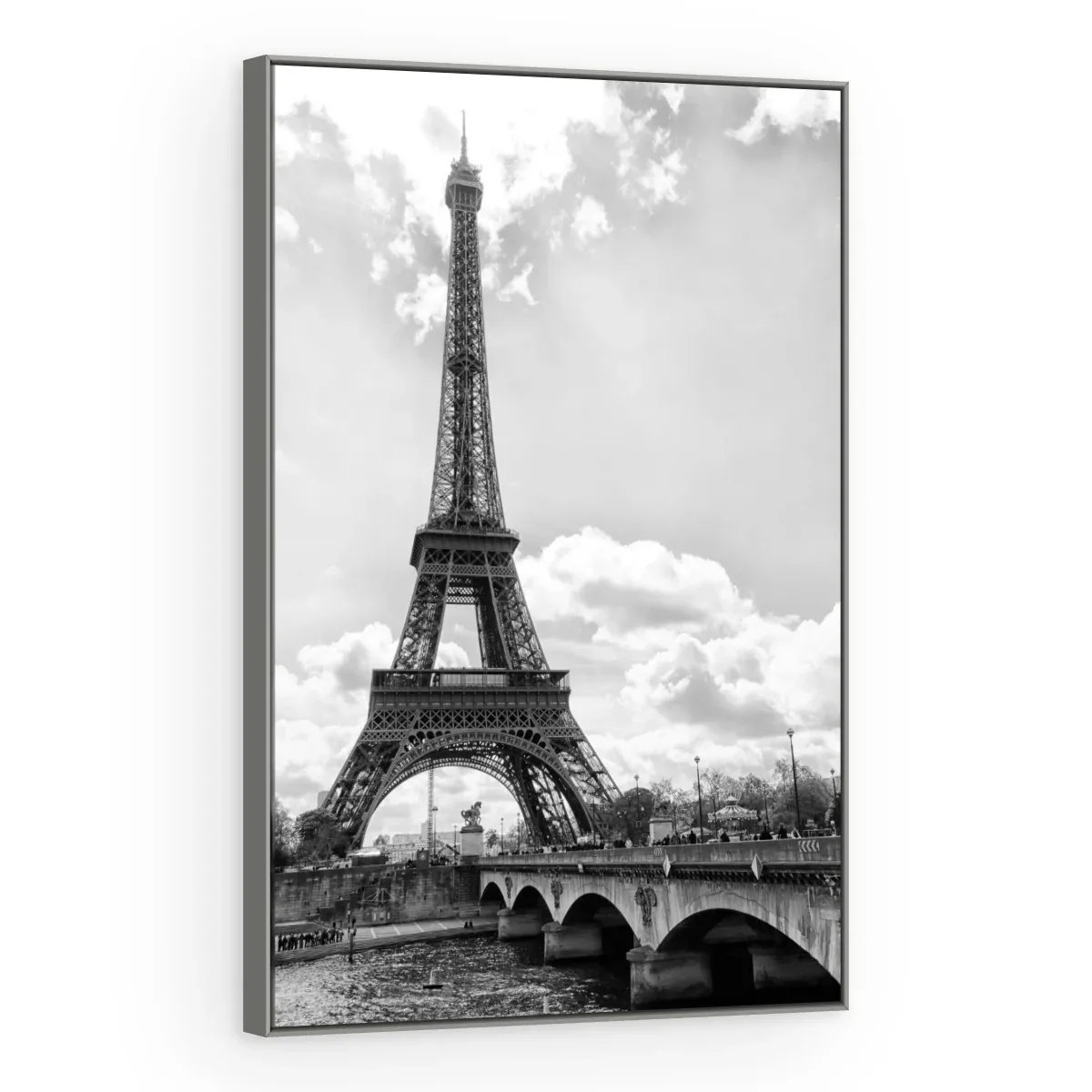 Quadro Decorativo Canvas Eiffel Monocromática - CI0022