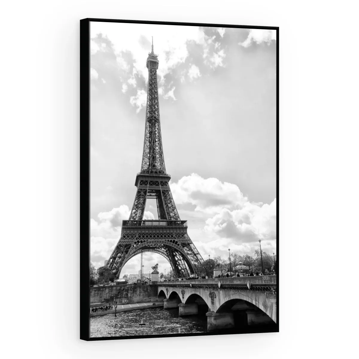 Quadro Decorativo Canvas Eiffel Monocromática - CI0022