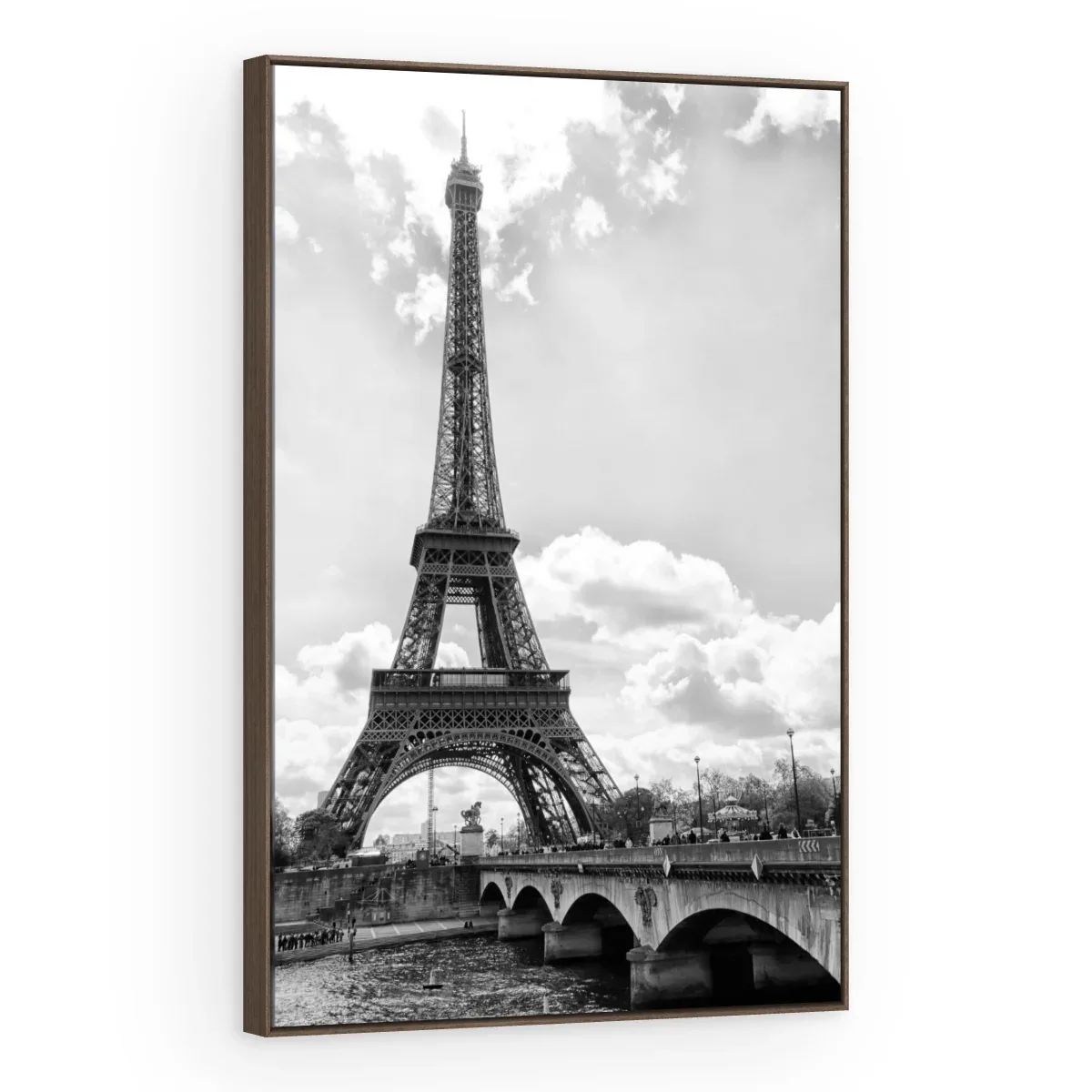 Quadro Decorativo Canvas Eiffel Monocromática - CI0022