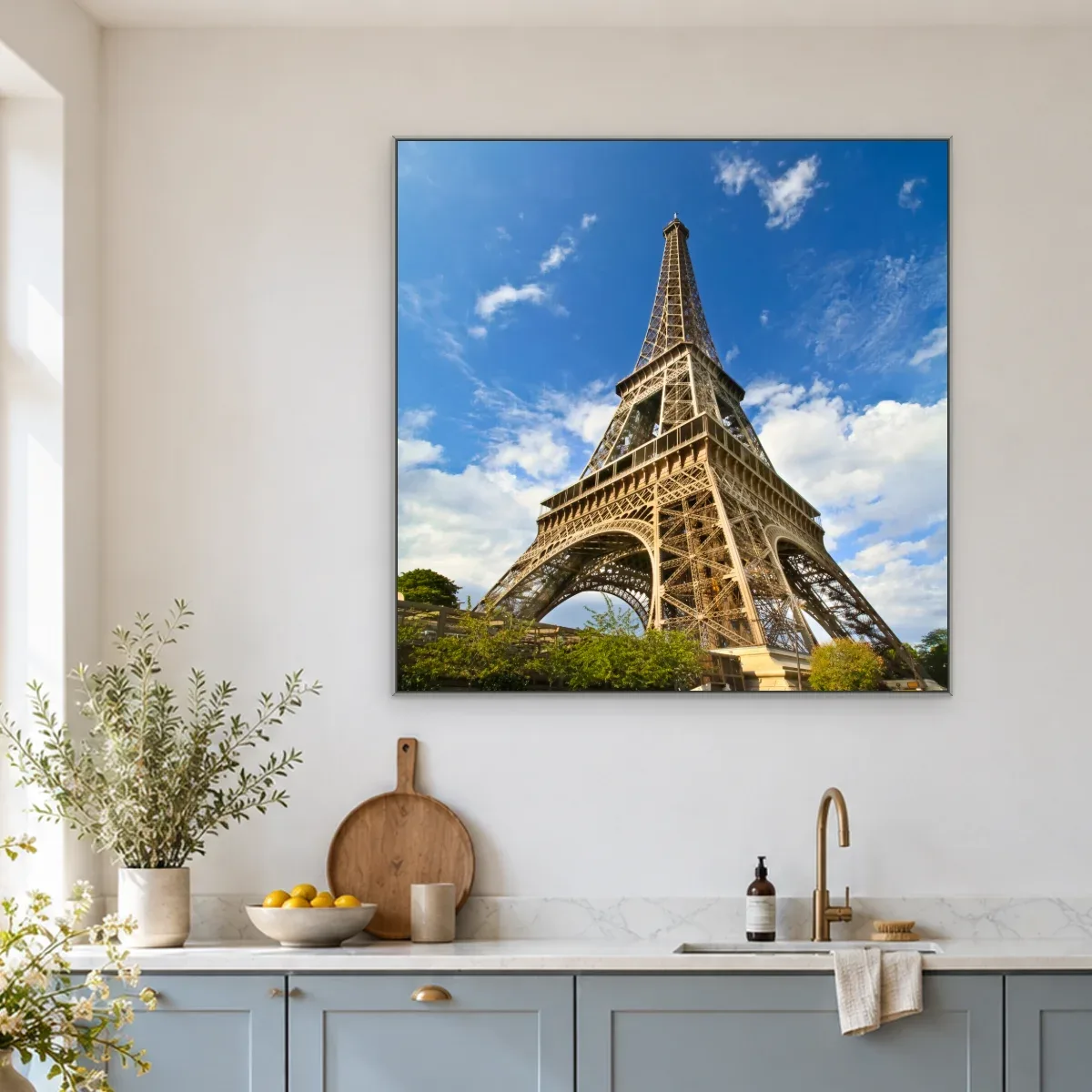 Quadro Decorativo Canvas Eiffel Celeste - CI0026