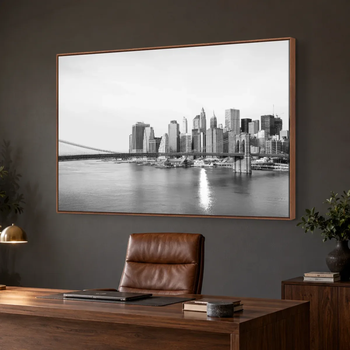 Quadro Decorativo Canvas Manhattan Monocromática - CI0028