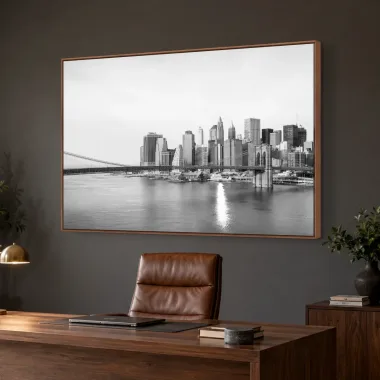 Quadro Decorativo Canvas Manhattan Monocromática - CI0028