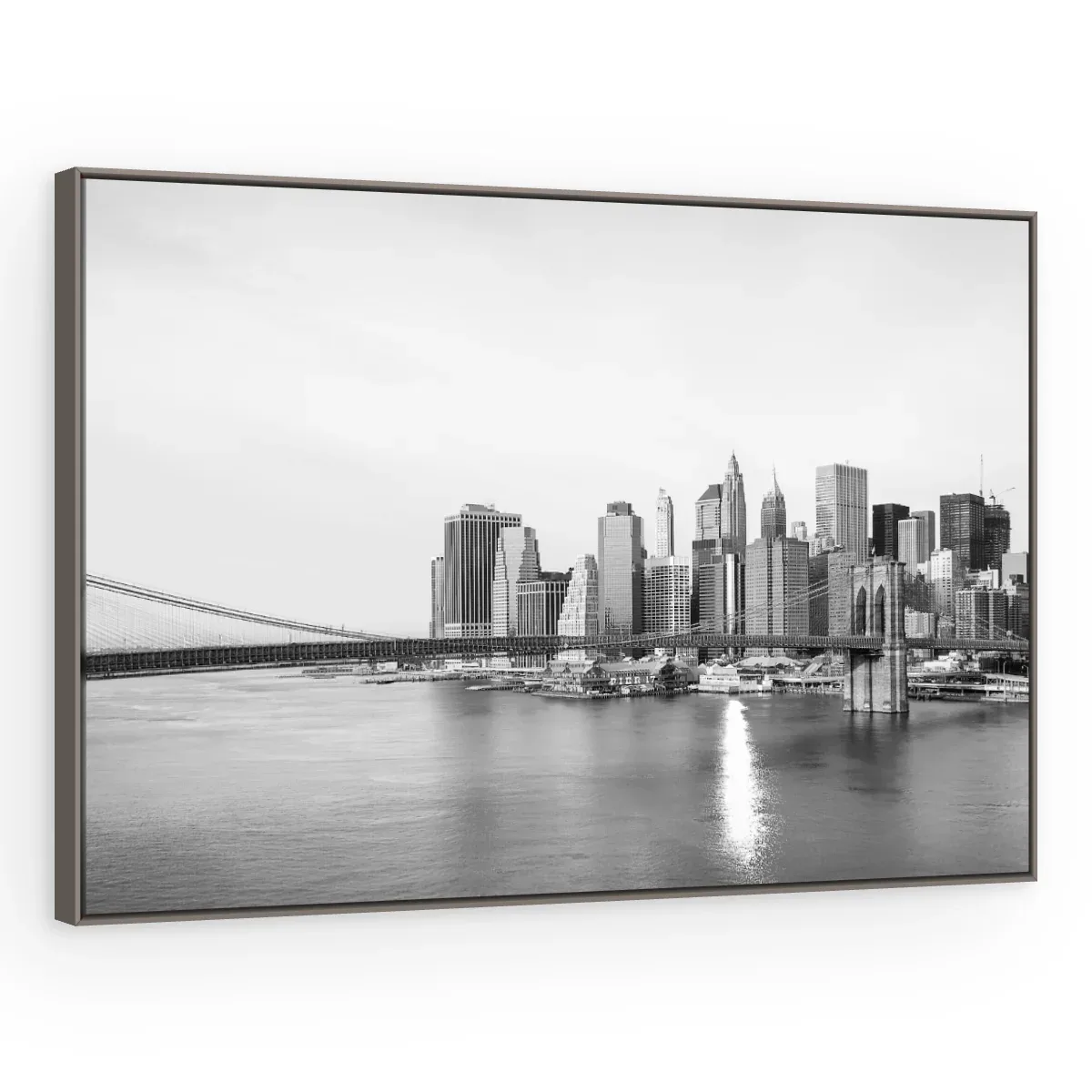 Quadro Decorativo Canvas Manhattan Monocromática - CI0028