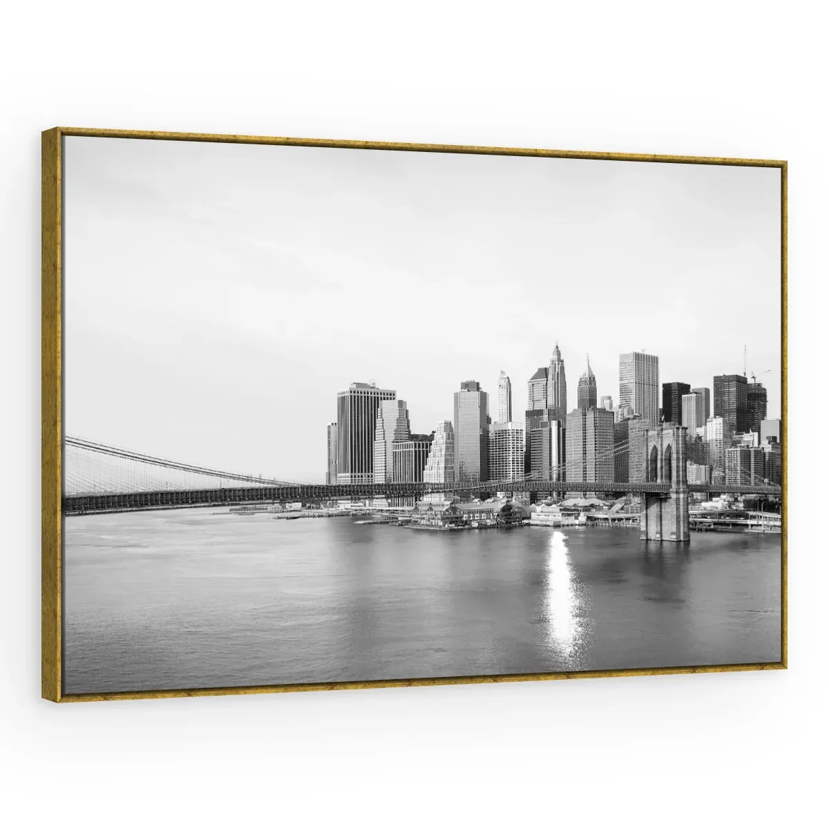Quadro Decorativo Canvas Manhattan Monocromática - CI0028