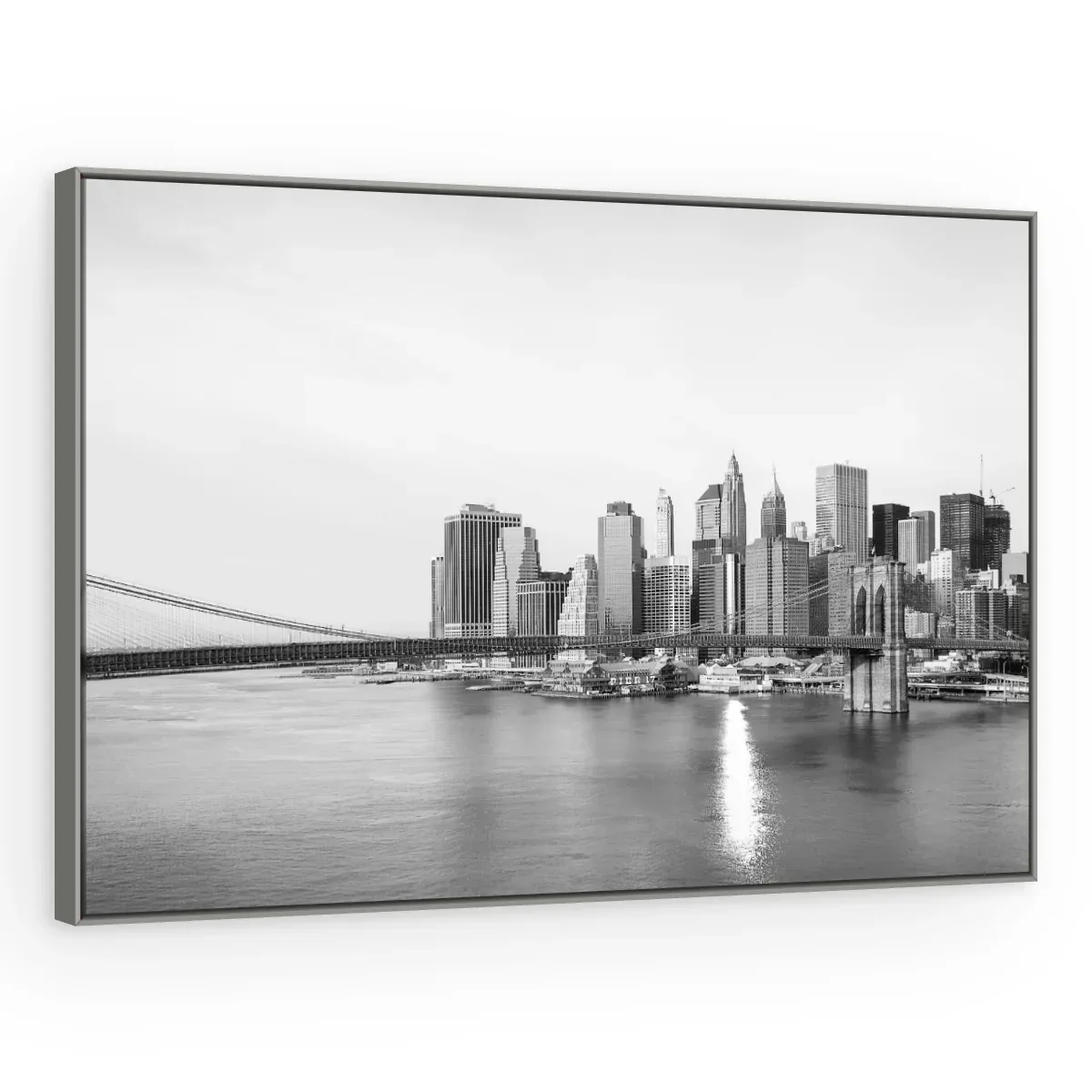 Quadro Decorativo Canvas Manhattan Monocromática - CI0028