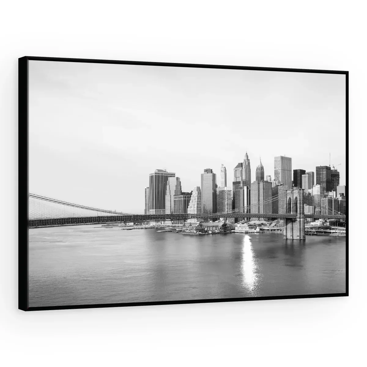 Quadro Decorativo Canvas Manhattan Monocromática - CI0028