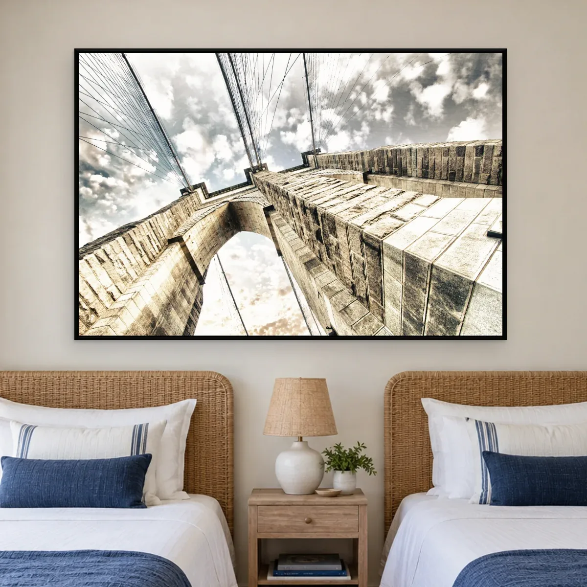 Quadro Decorativo Canvas Ponte Brooklyn - CI0032