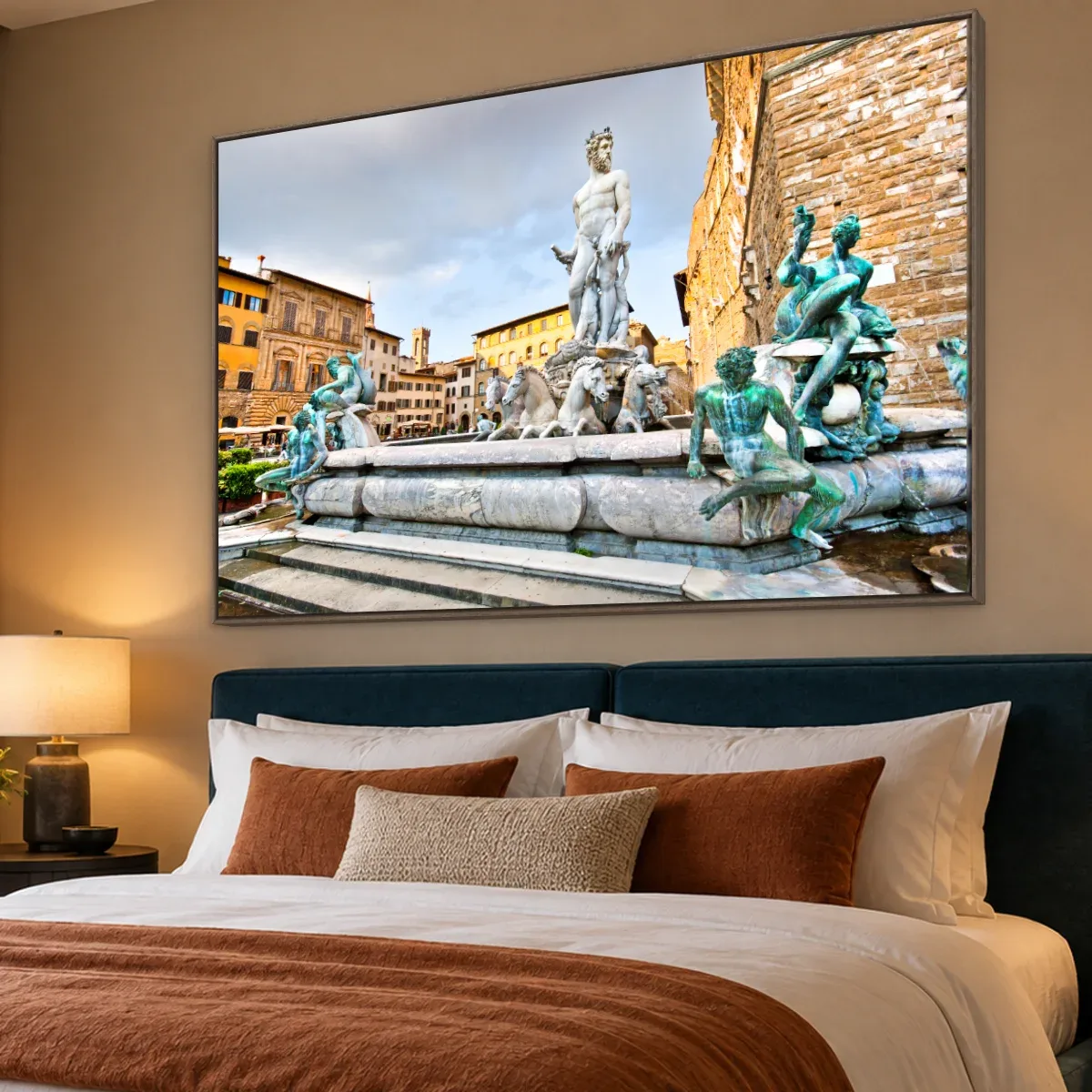 Quadro Decorativo Canvas Fonte Netuno - CI0034