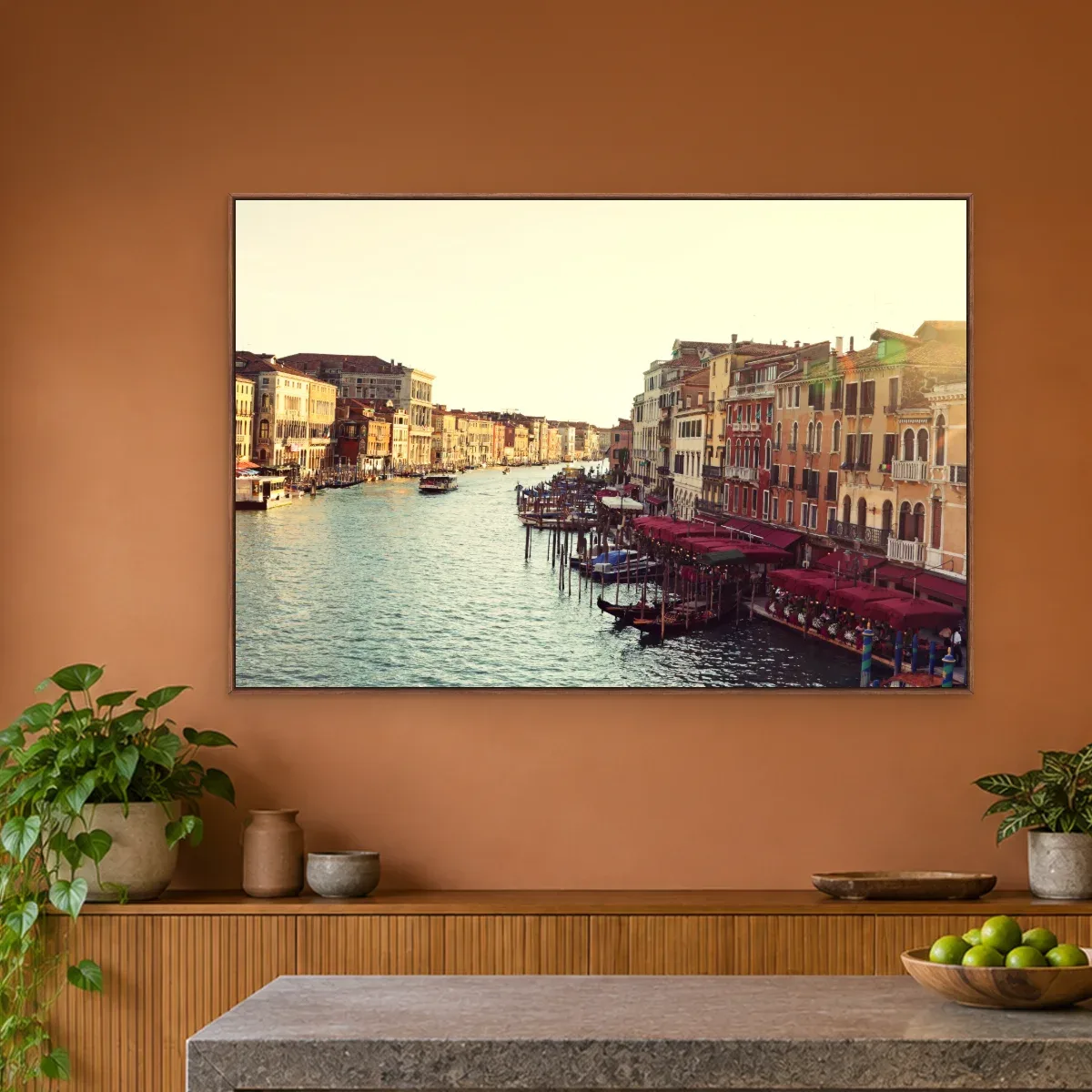 Quadro Decorativo Canvas Veneza Dourada - CI0038