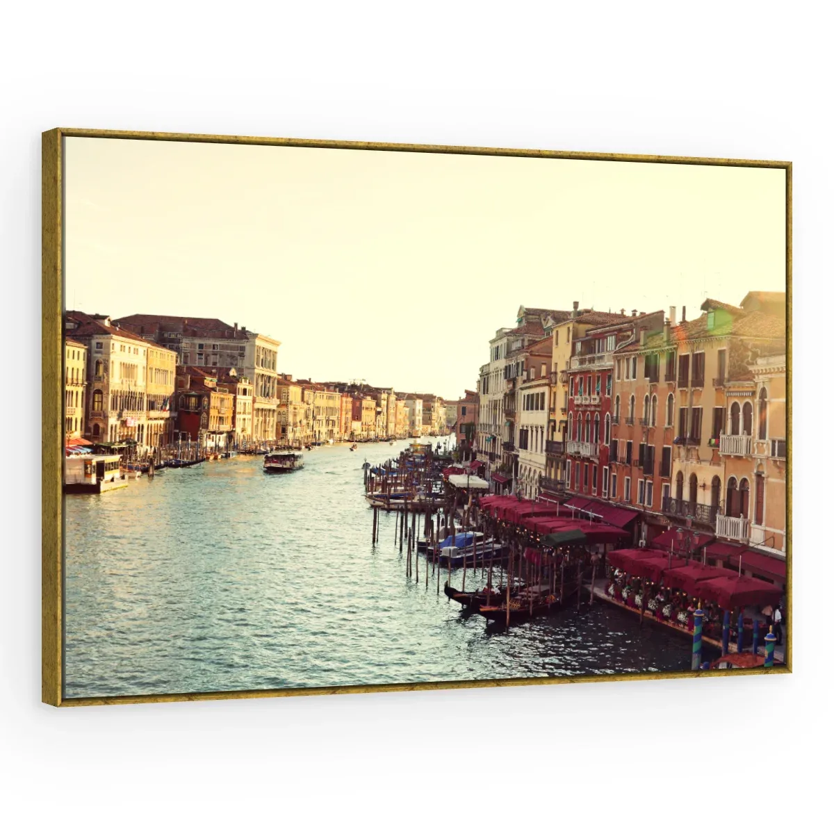 Quadro Decorativo Canvas Veneza Dourada - CI0038