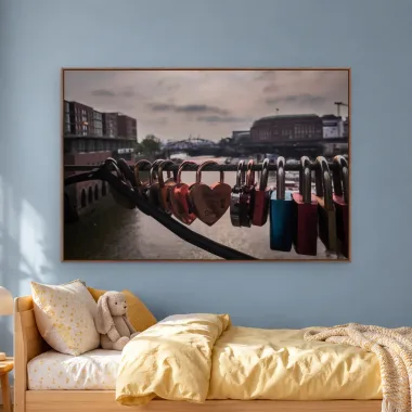 Quadro Decorativo Canvas Cadeados Românticos - CI0041