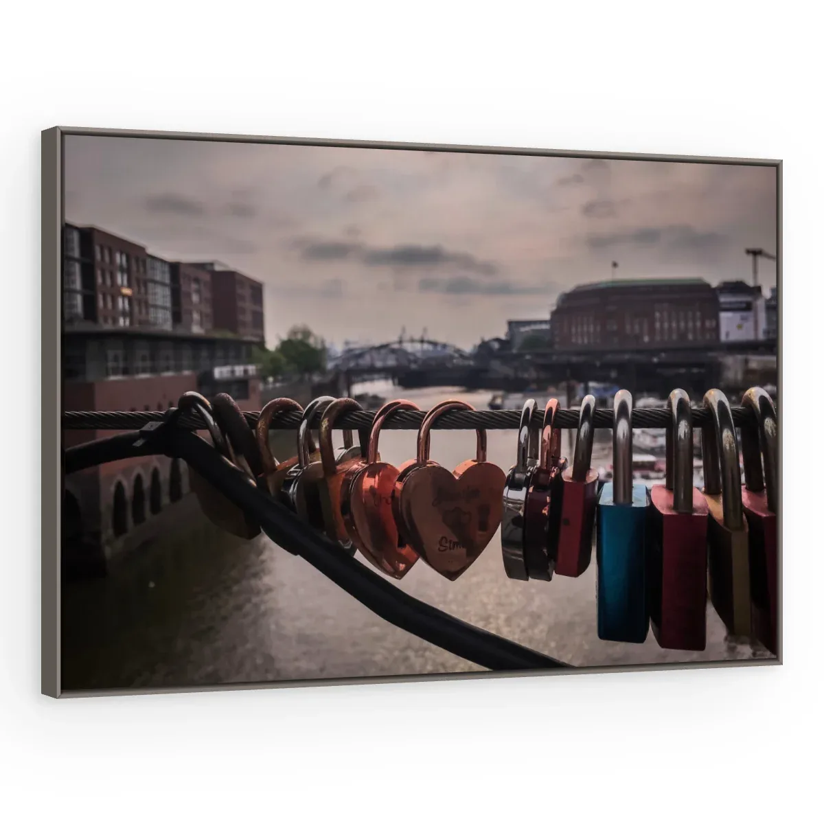 Quadro Decorativo Canvas Cadeados Românticos - CI0041