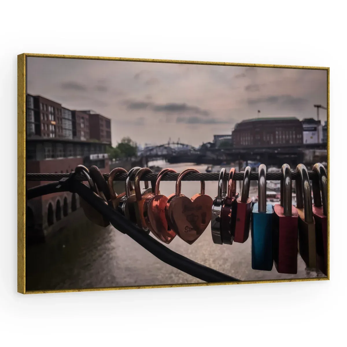 Quadro Decorativo Canvas Cadeados Românticos - CI0041