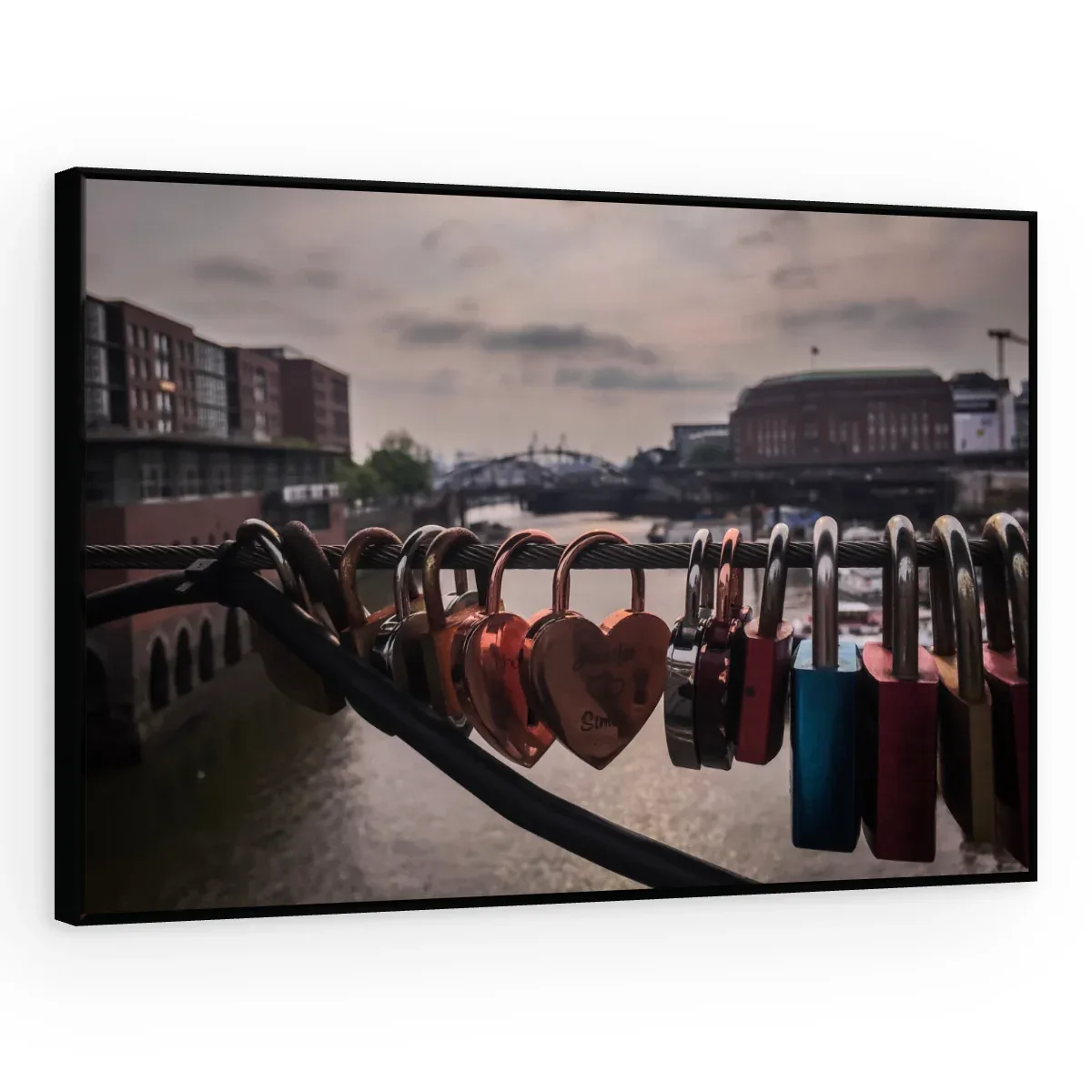 Quadro Decorativo Canvas Cadeados Românticos - CI0041
