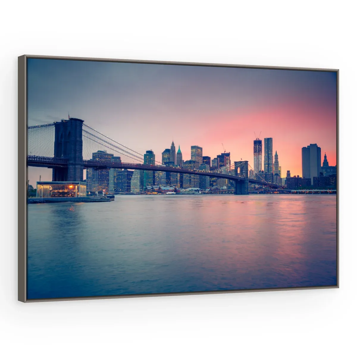 Quadro Decorativo Canvas Manhattan Rosada - CI0043
