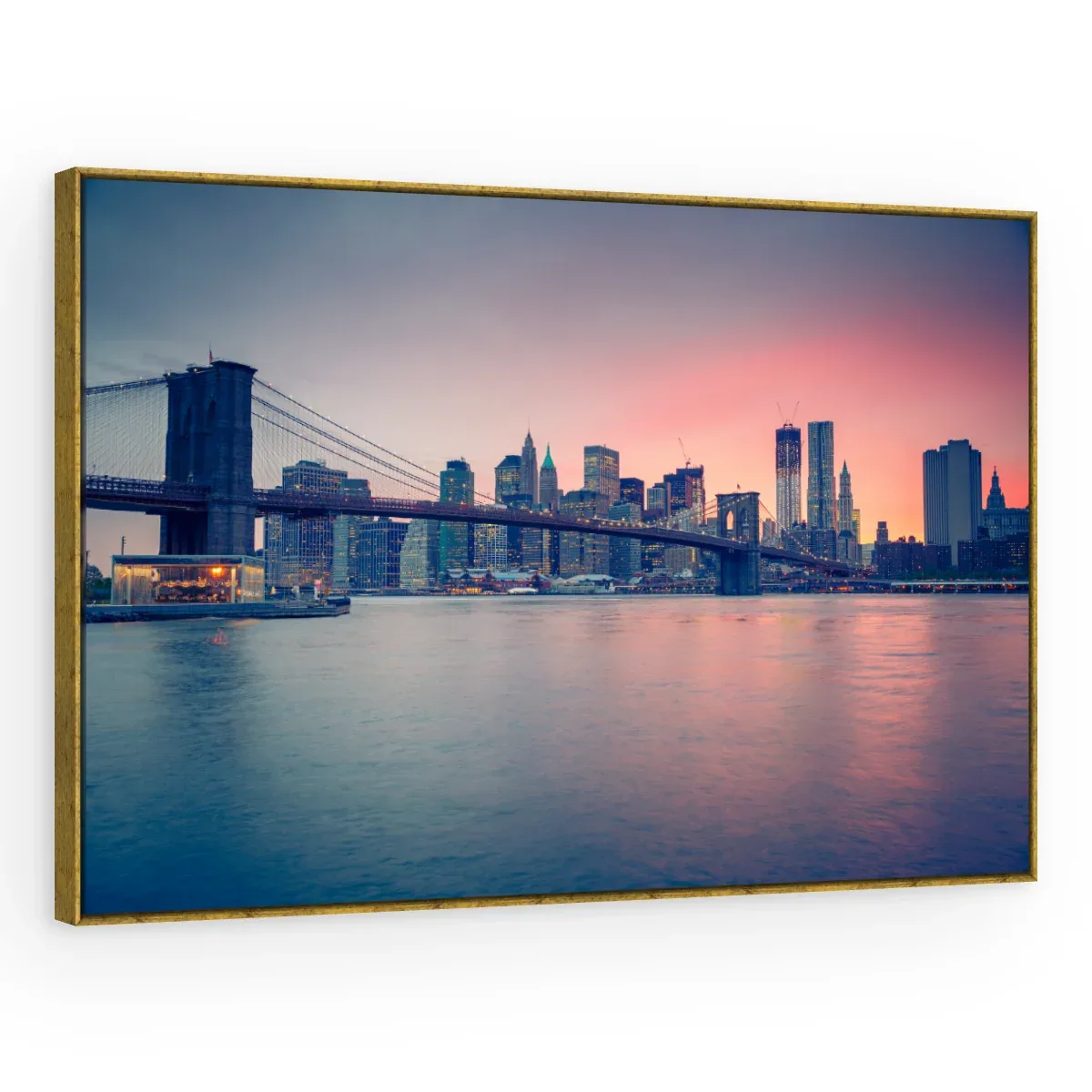 Quadro Decorativo Canvas Manhattan Rosada - CI0043