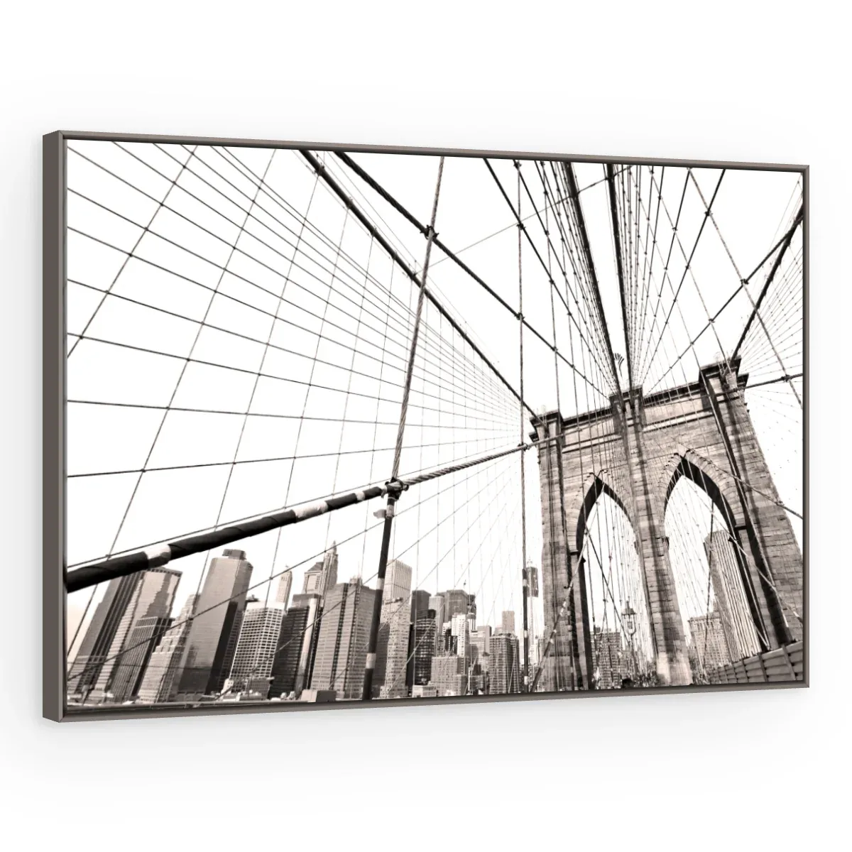 Quadro Decorativo Canvas Brooklyn Sépia - CI0045