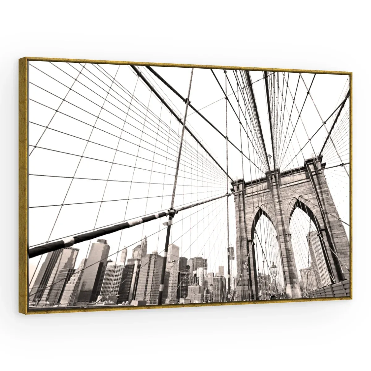 Quadro Decorativo Canvas Brooklyn Sépia - CI0045