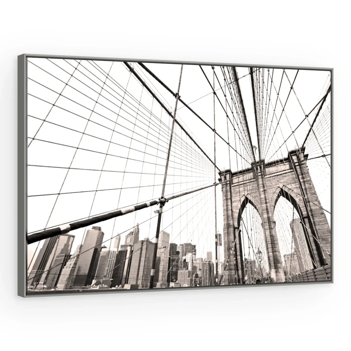 Quadro Decorativo Canvas Brooklyn Sépia - CI0045