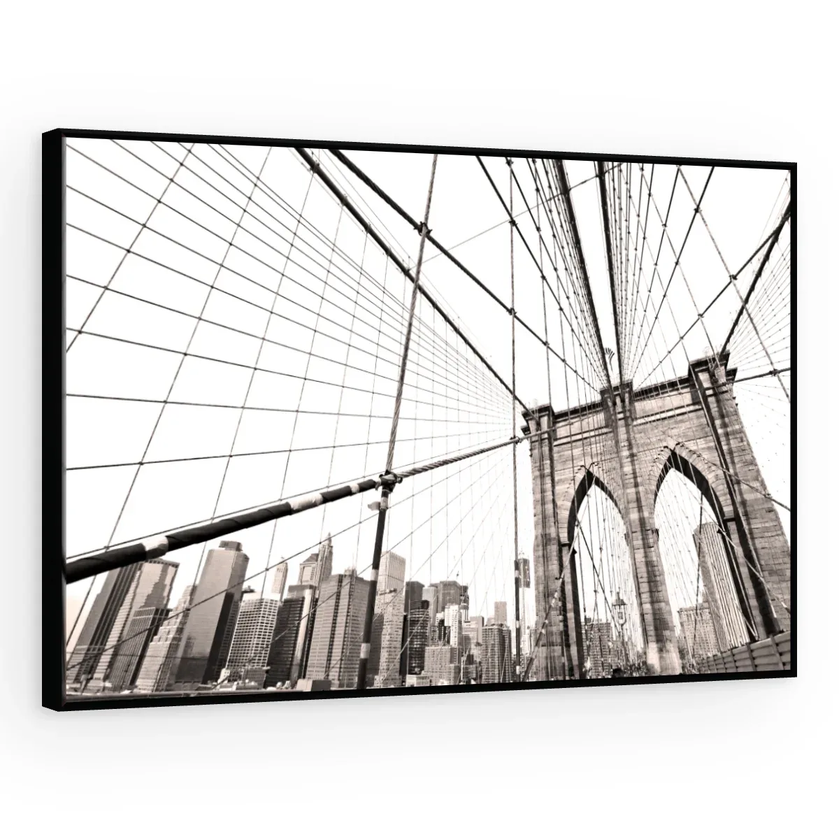 Quadro Decorativo Canvas Brooklyn Sépia - CI0045