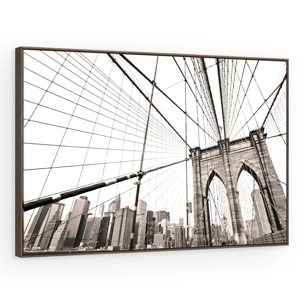 Quadro Decorativo Canvas Brooklyn Sépia - CI0045