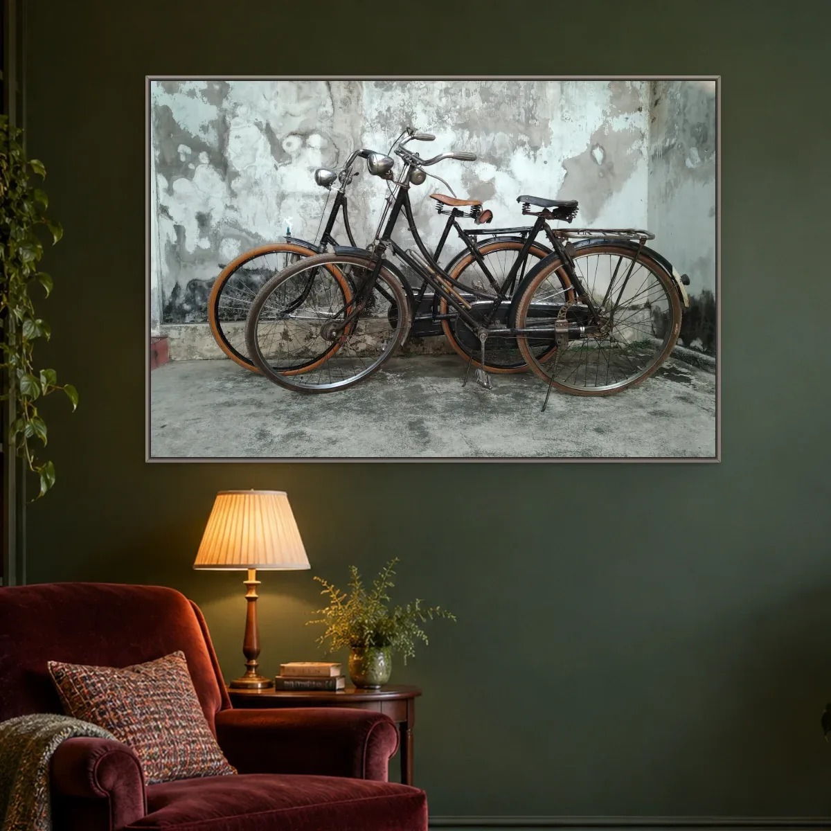 Quadro Decorativo Canvas Bicicletas Rústicas - CI0054