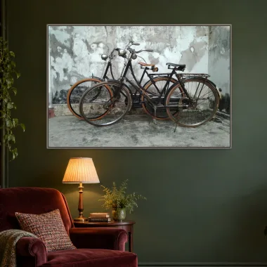 Quadro Decorativo Canvas Bicicletas Rústicas - CI0054