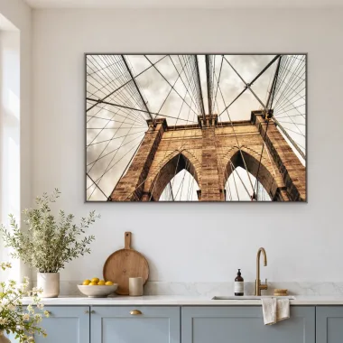 Quadro Decorativo Canvas Brooklyn Dourada - CI0055
