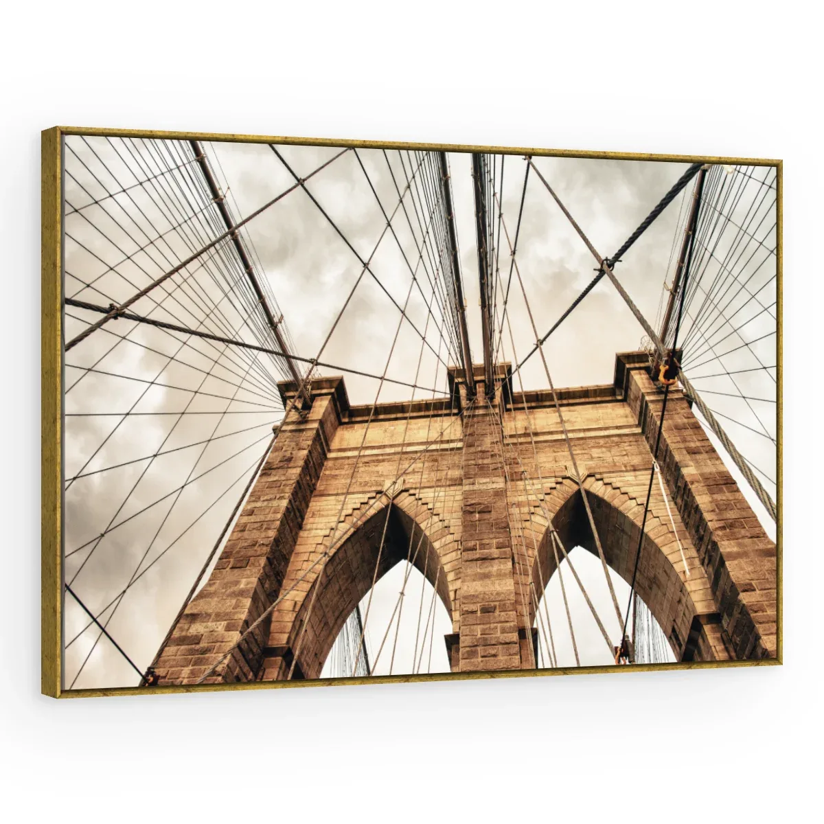 Quadro Decorativo Canvas Brooklyn Dourada - CI0055