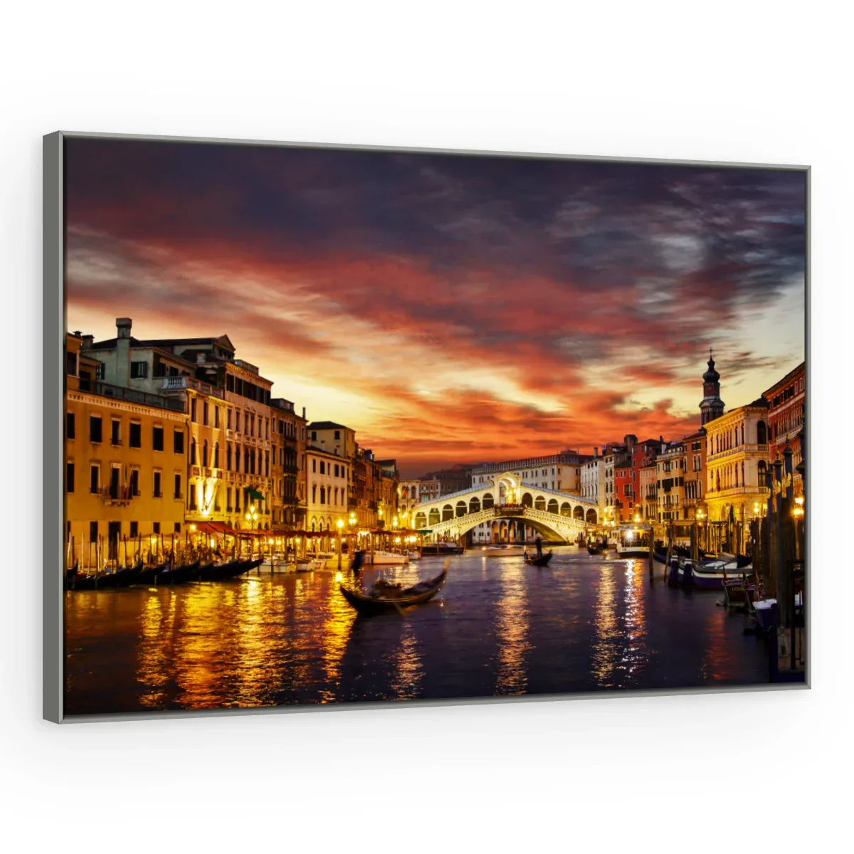 Quadro Decorativo Canvas Veneza Flamejante - CI0061