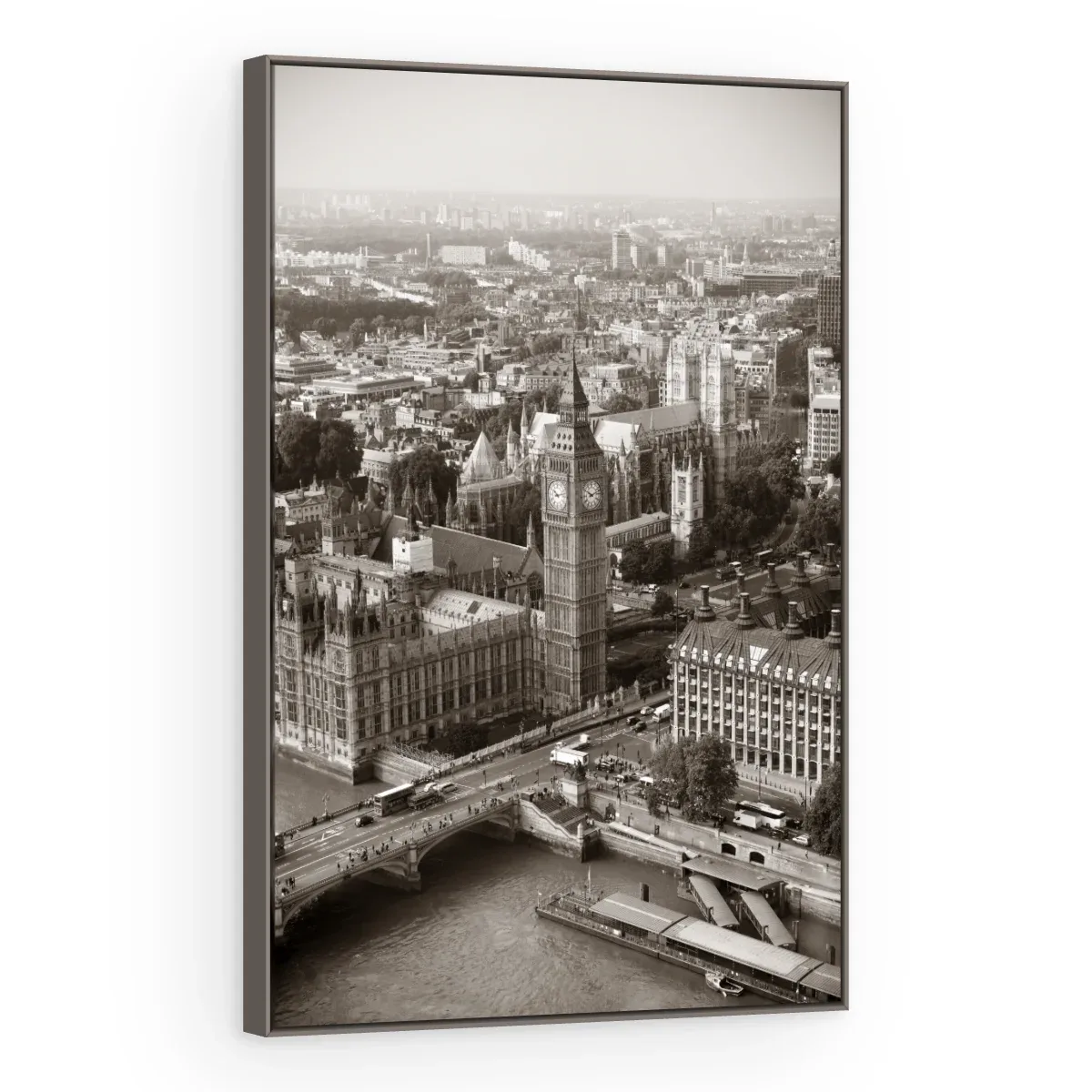 Quadro Decorativo Canvas Westminster Monocromático - CI0064