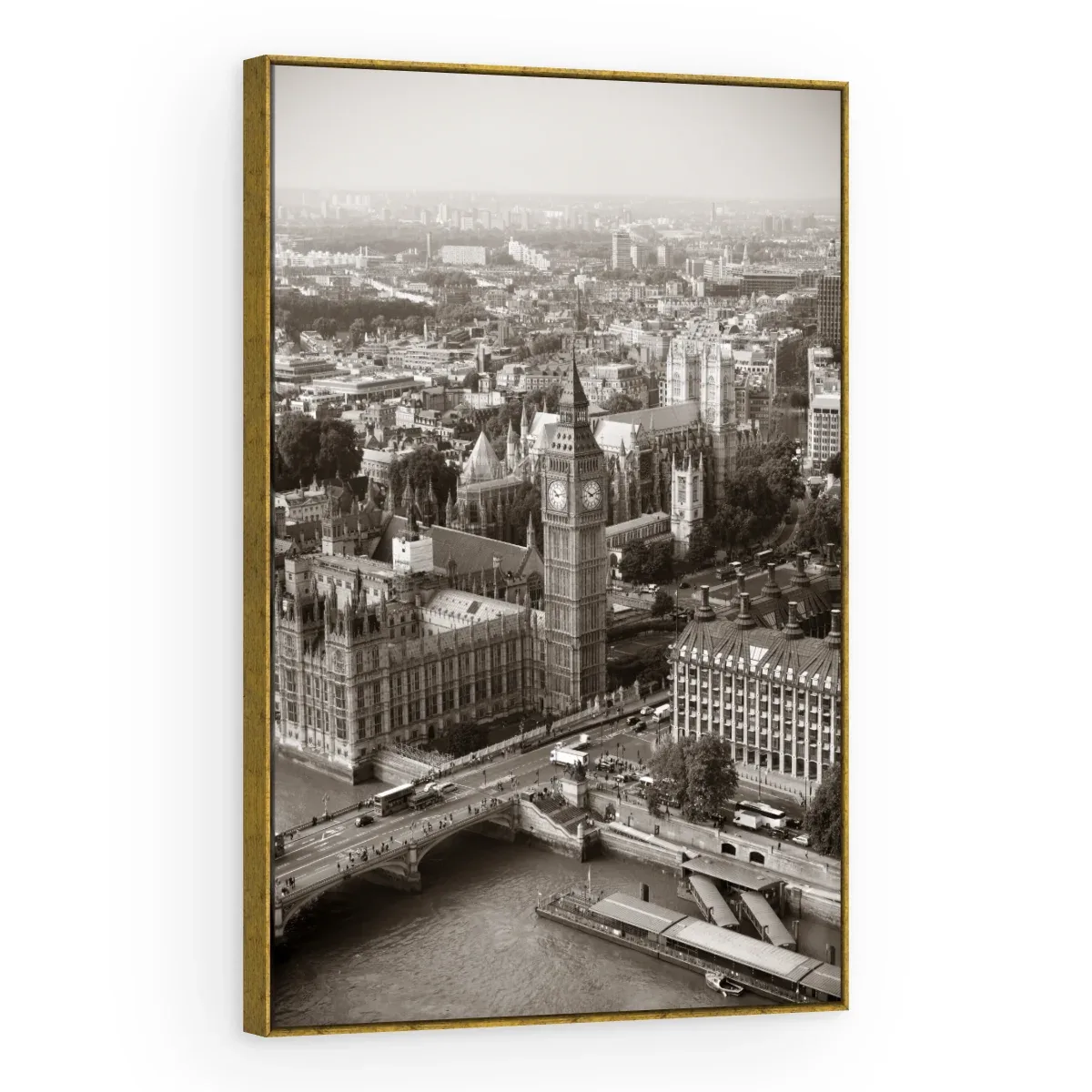 Quadro Decorativo Canvas Westminster Monocromático - CI0064
