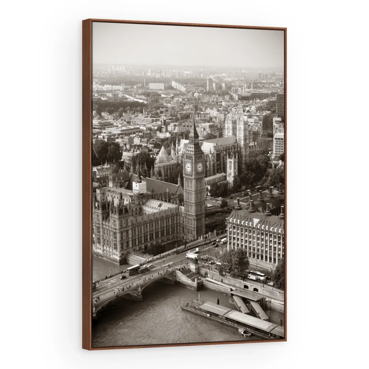 Quadro Decorativo Canvas Westminster Monocromático - CI0064