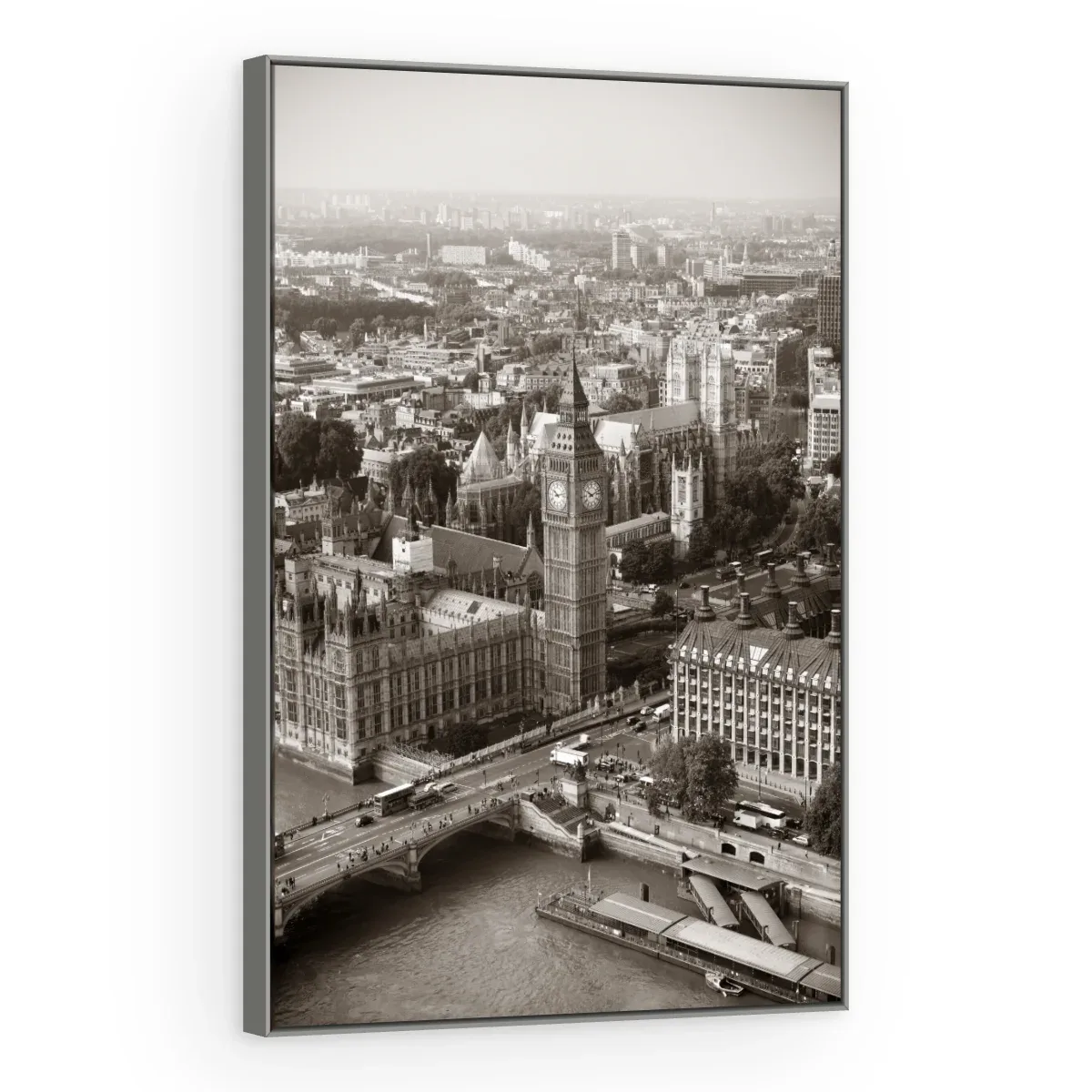 Quadro Decorativo Canvas Westminster Monocromático - CI0064