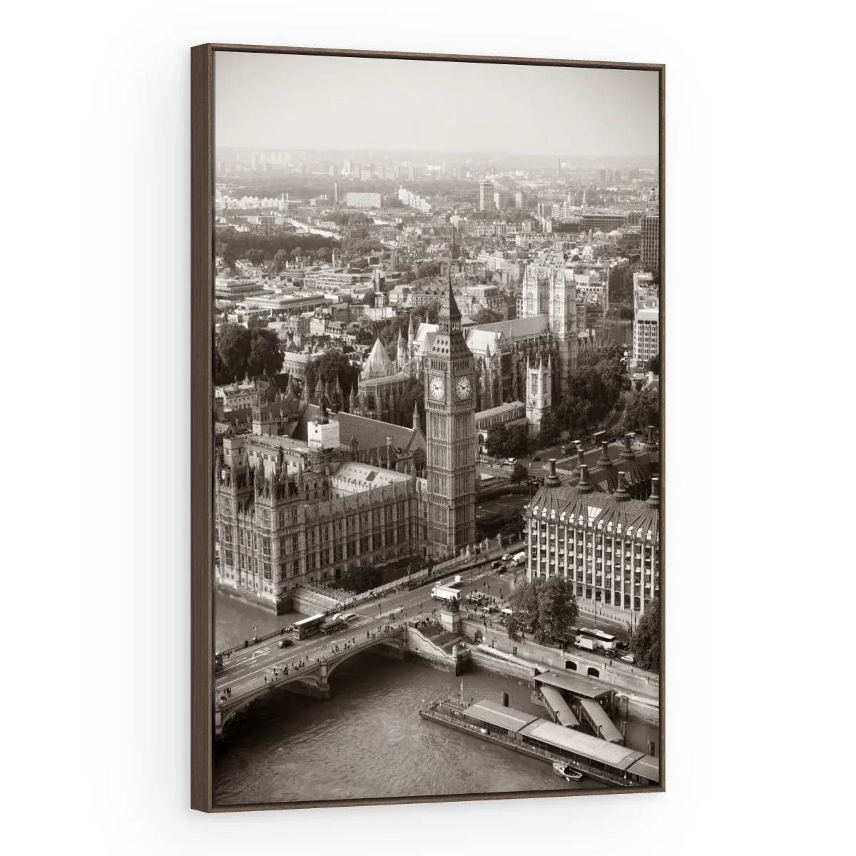 Quadro Decorativo Canvas Westminster Monocromático - CI0064