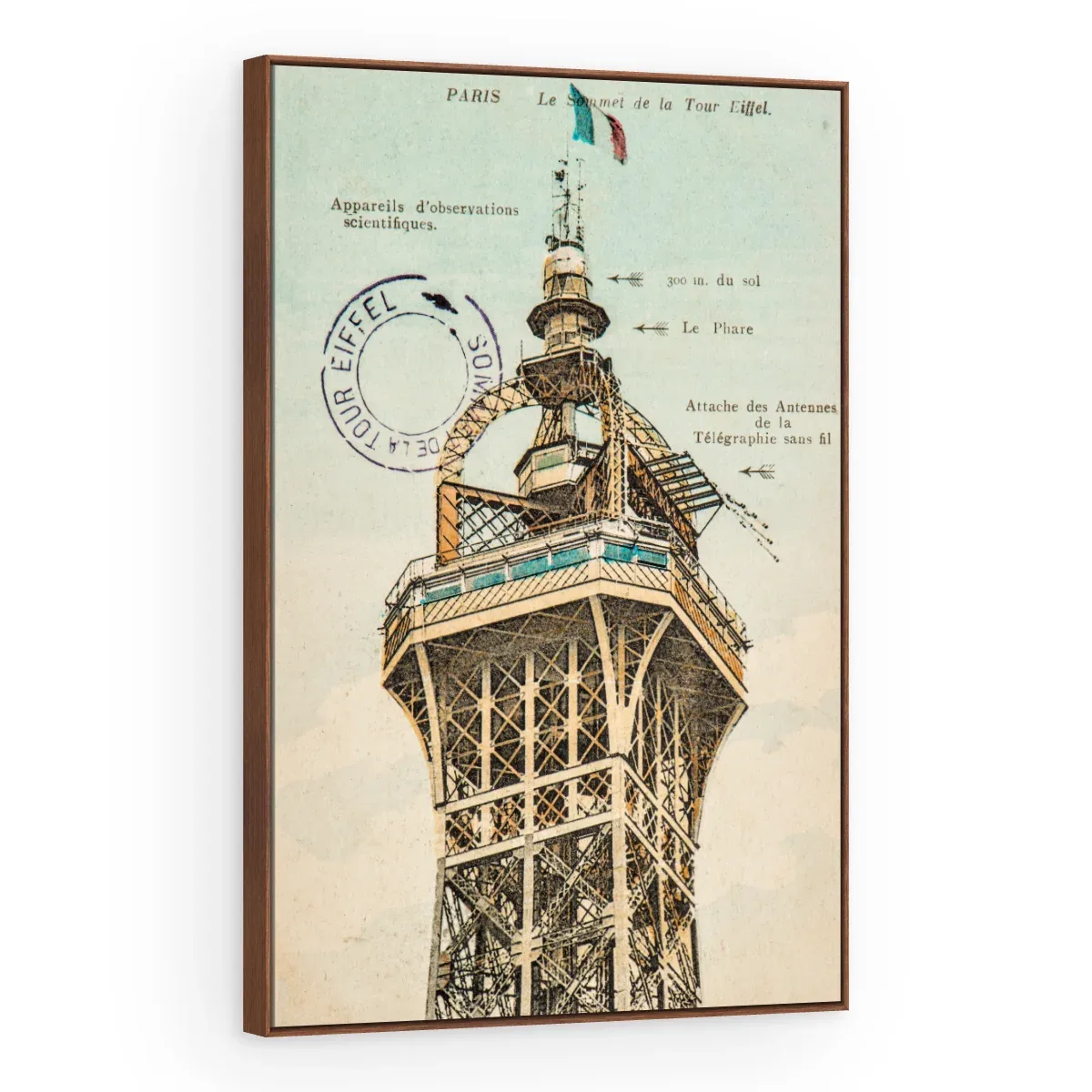 Quadro Decorativo Canvas Eiffel Postal - CI0073