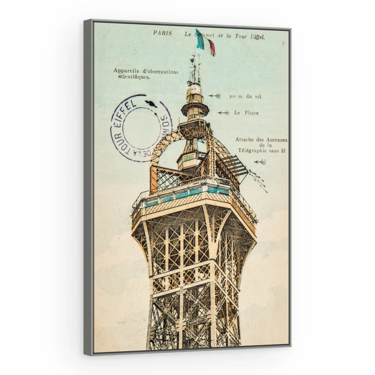 Quadro Decorativo Canvas Eiffel Postal - CI0073