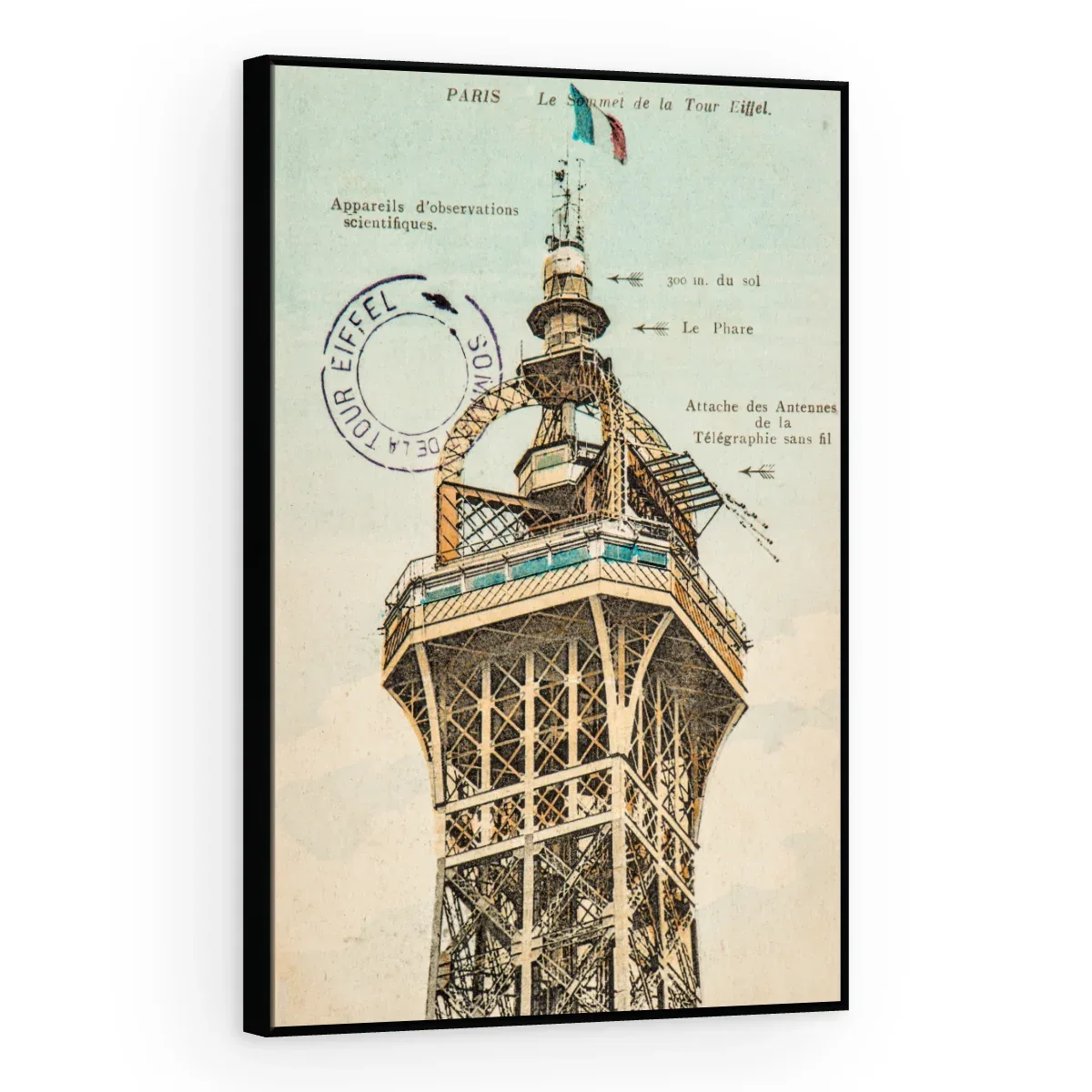 Quadro Decorativo Canvas Eiffel Postal - CI0073