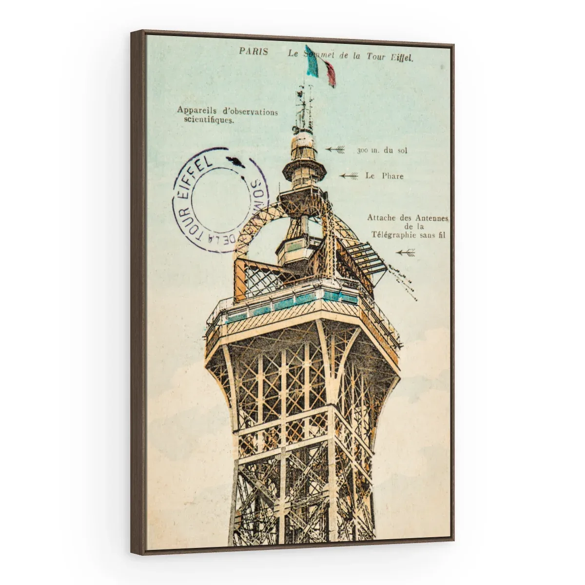 Quadro Decorativo Canvas Eiffel Postal - CI0073