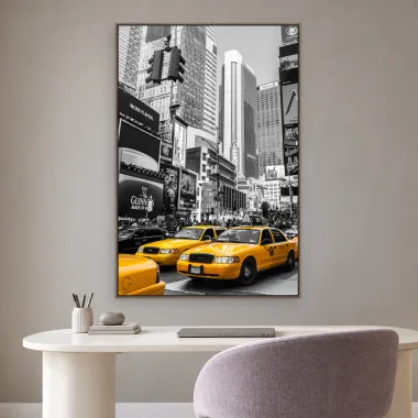 Quadro Decorativo Canvas Táxis Amarelos - CI0075