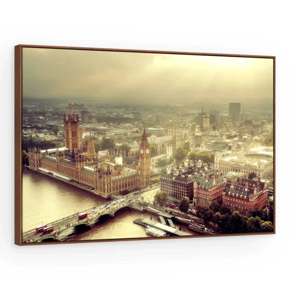 Quadro Decorativo Canvas Londres Dourada - CI0078