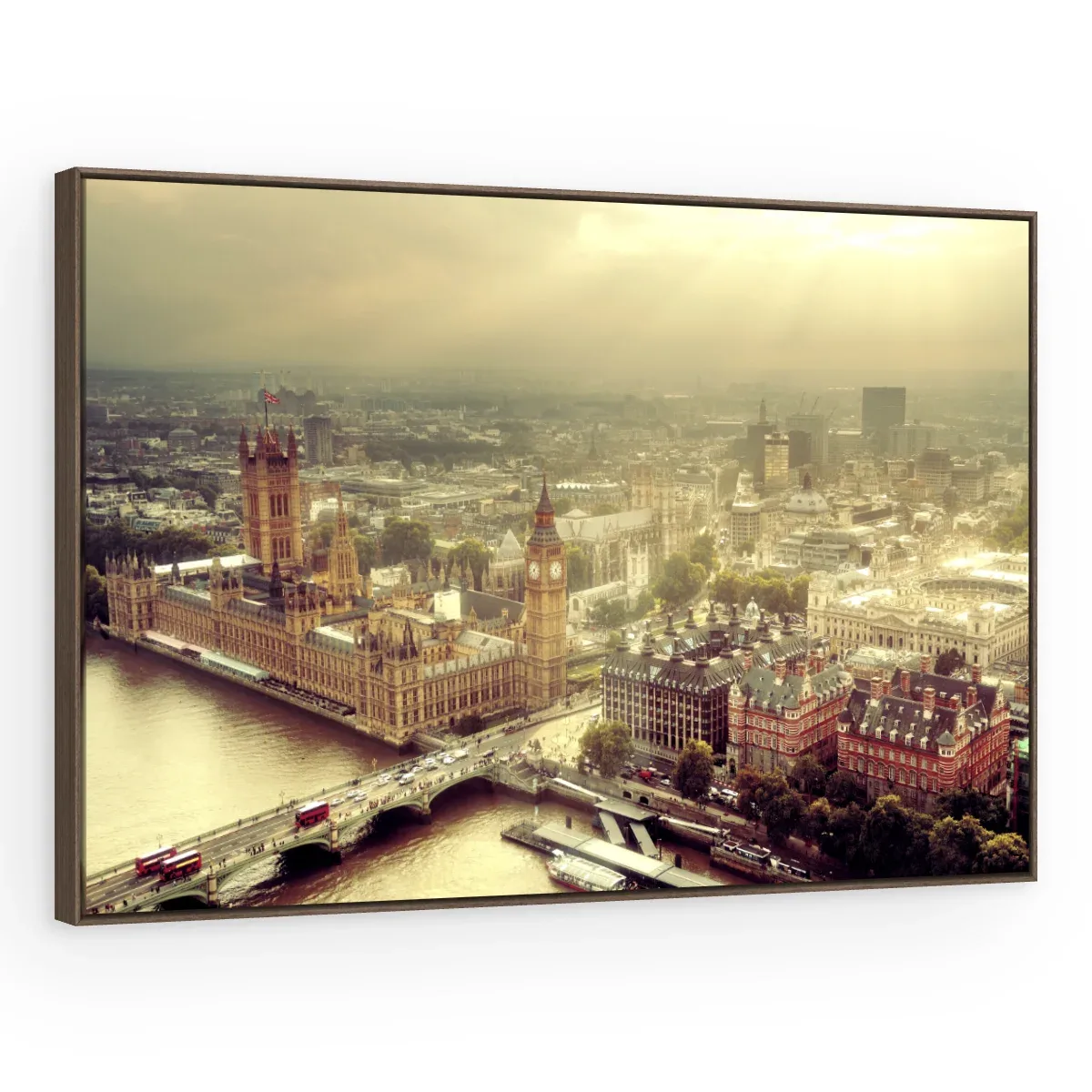 Quadro Decorativo Canvas Londres Dourada - CI0078