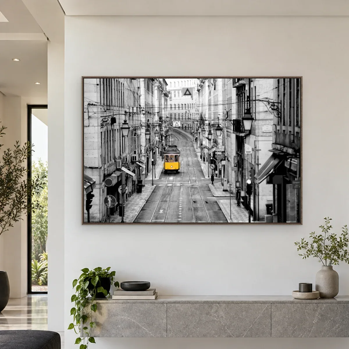 Quadro Decorativo Canvas Bonde Amarelo - CI0080